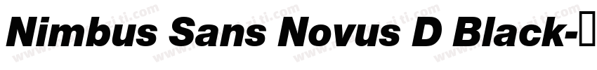 Nimbus Sans Novus D Black字体转换